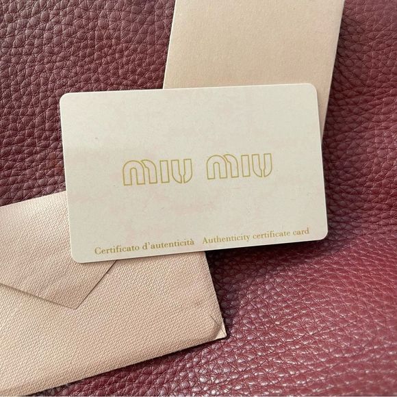 MIU MIU BAG VIT.DAINO RR1905 Leather Shoulder Bag,Tote Bag W Authentication Card - Picture 6 of 16
